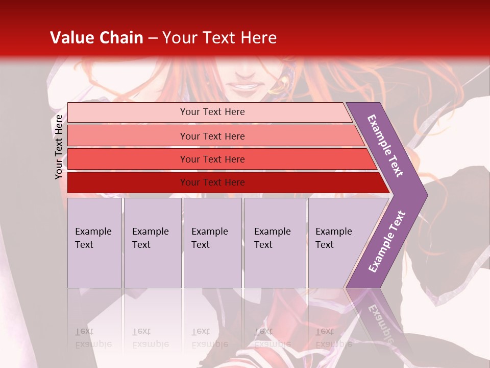 A Woman With Red Hair Is Holding An Umbrella PowerPoint Template