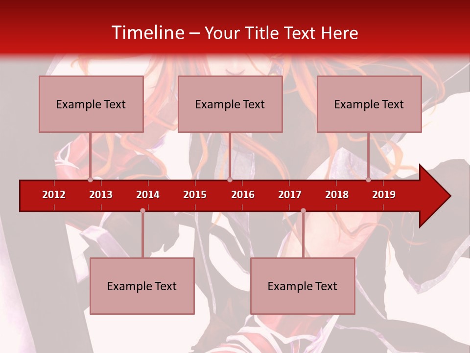 A Woman With Red Hair Is Holding An Umbrella PowerPoint Template