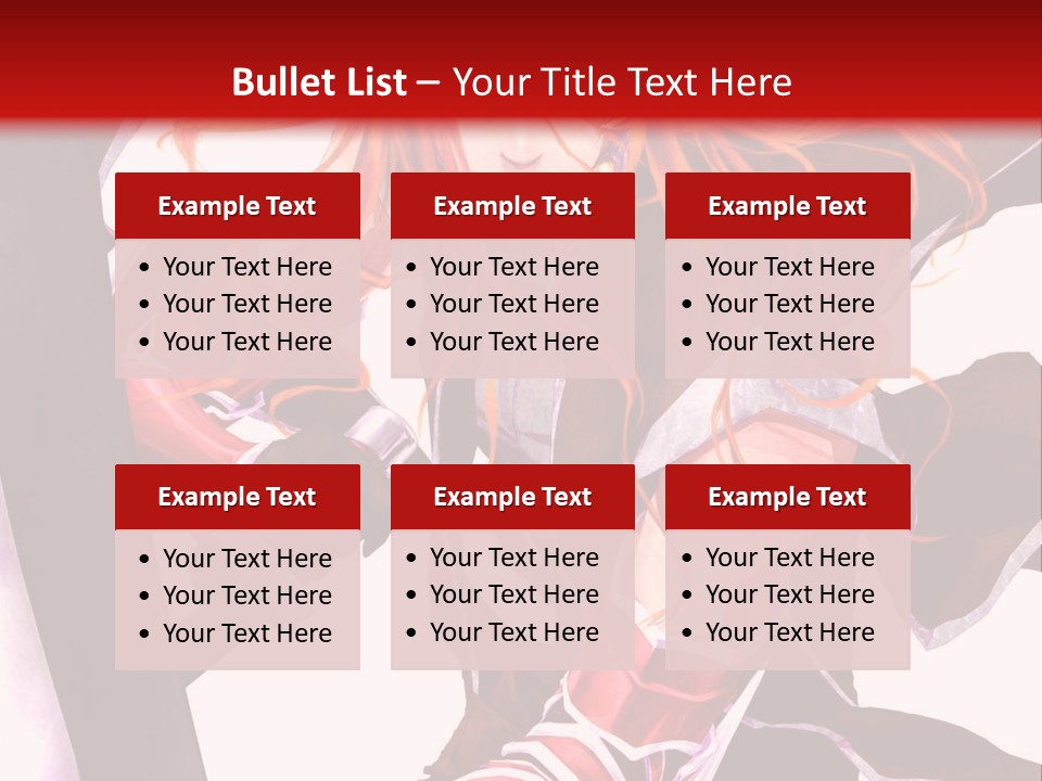 A Woman With Red Hair Is Holding An Umbrella PowerPoint Template