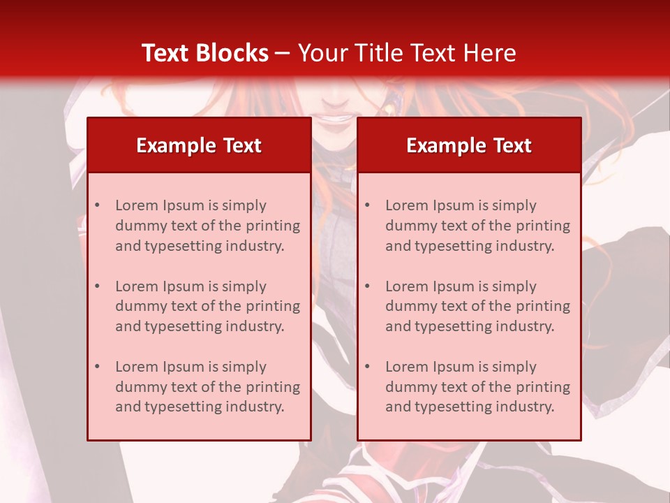 A Woman With Red Hair Is Holding An Umbrella PowerPoint Template