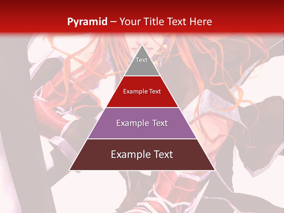 A Woman With Red Hair Is Holding An Umbrella PowerPoint Template