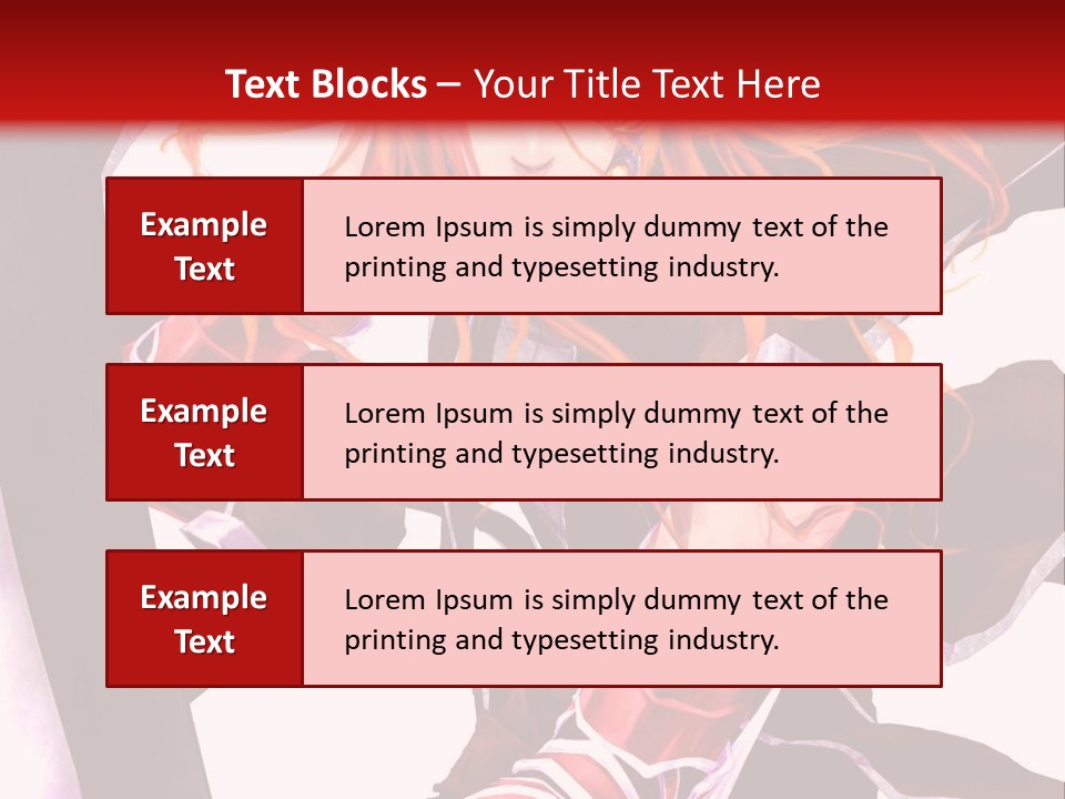 A Woman With Red Hair Is Holding An Umbrella PowerPoint Template