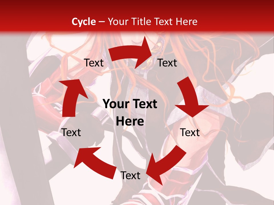 A Woman With Red Hair Is Holding An Umbrella PowerPoint Template