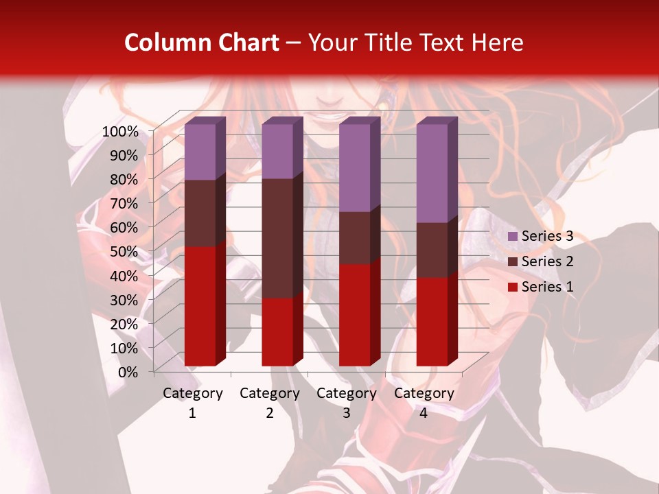 A Woman With Red Hair Is Holding An Umbrella PowerPoint Template