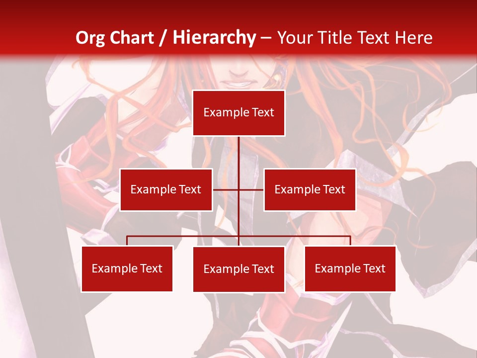 A Woman With Red Hair Is Holding An Umbrella PowerPoint Template