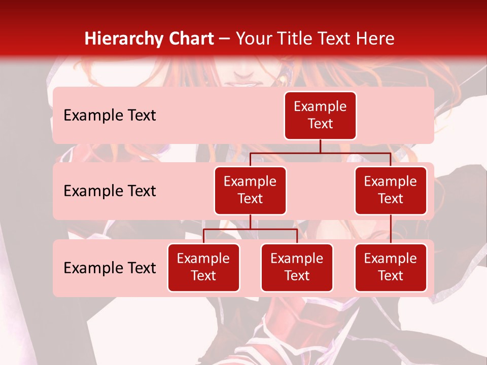 A Woman With Red Hair Is Holding An Umbrella PowerPoint Template