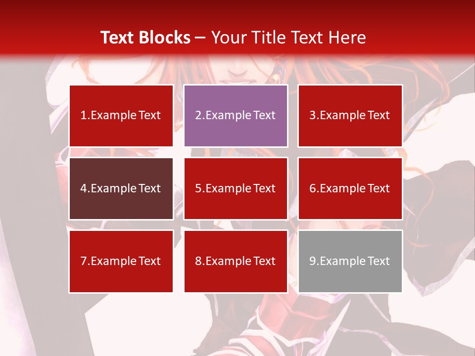 A Woman With Red Hair Is Holding An Umbrella PowerPoint Template