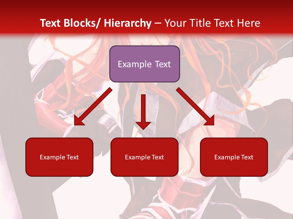 A Woman With Red Hair Is Holding An Umbrella PowerPoint Template