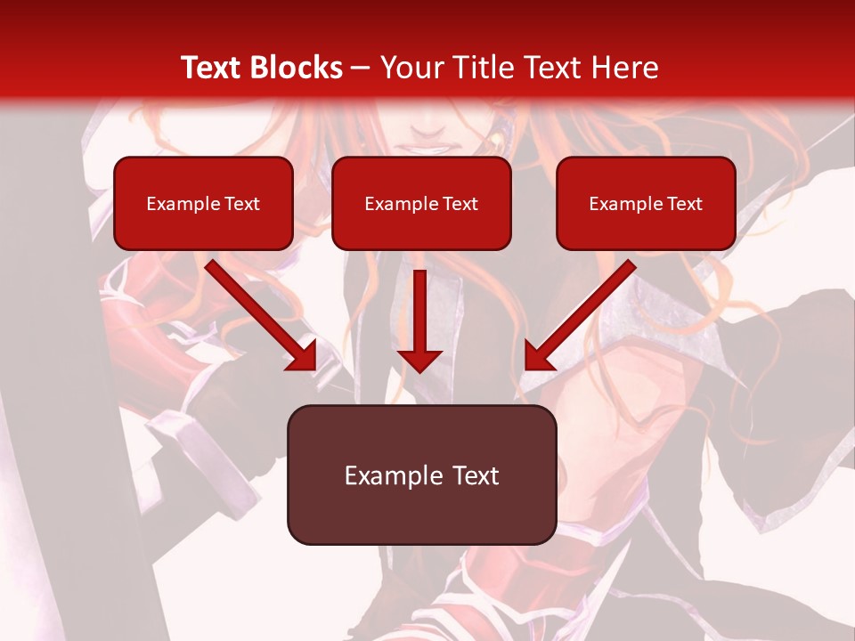 A Woman With Red Hair Is Holding An Umbrella PowerPoint Template