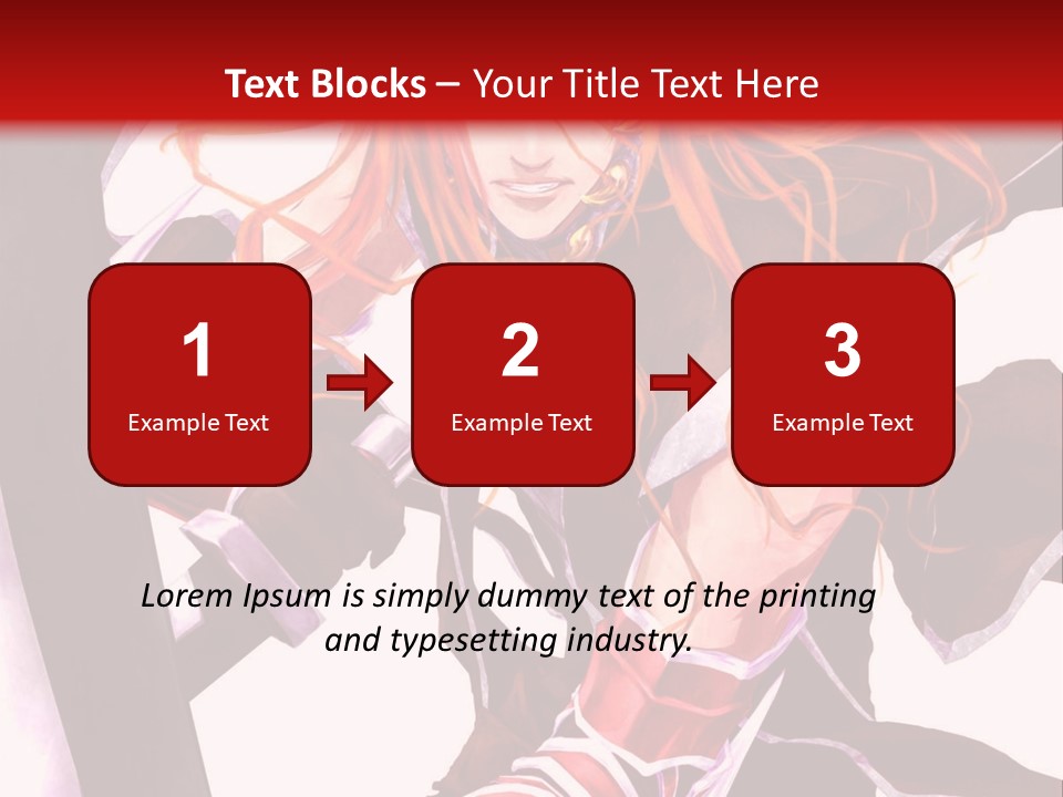 A Woman With Red Hair Is Holding An Umbrella PowerPoint Template