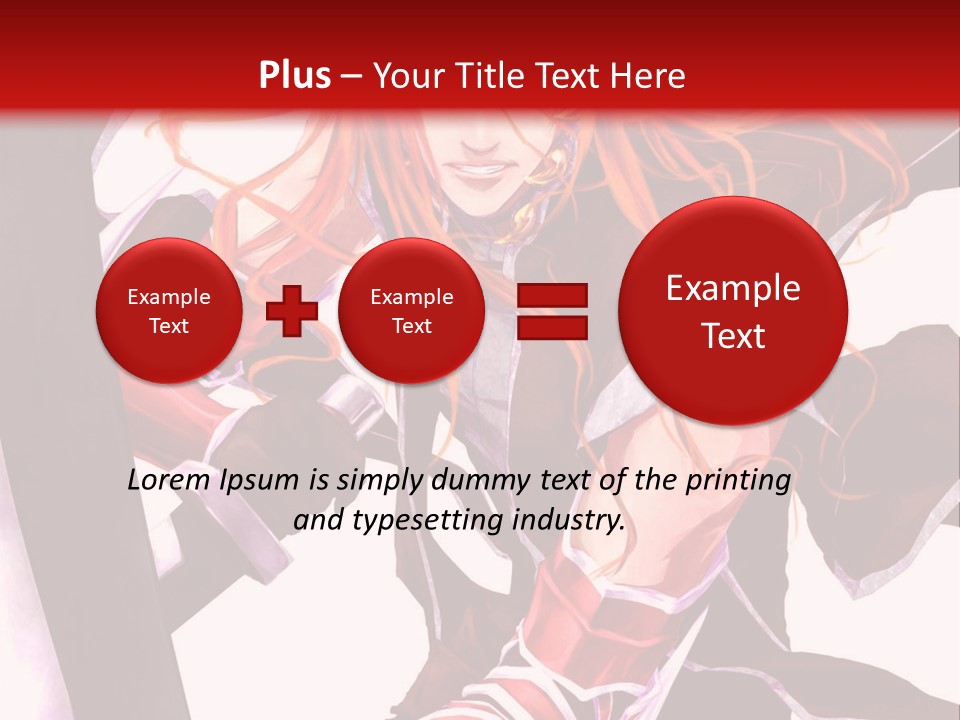 A Woman With Red Hair Is Holding An Umbrella PowerPoint Template
