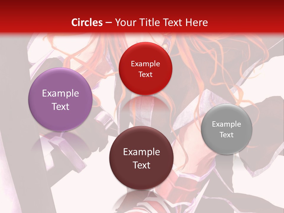 A Woman With Red Hair Is Holding An Umbrella PowerPoint Template