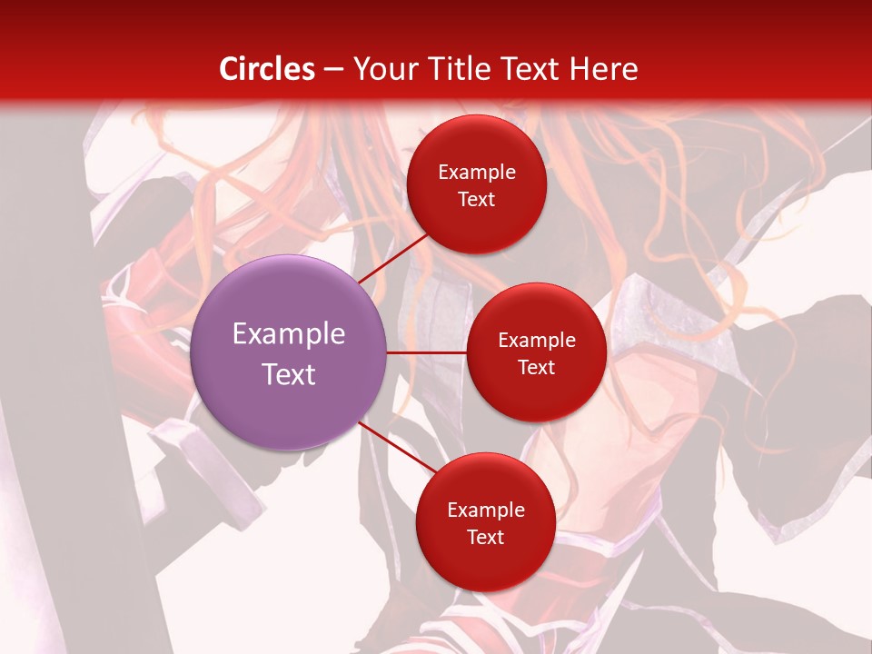 A Woman With Red Hair Is Holding An Umbrella PowerPoint Template