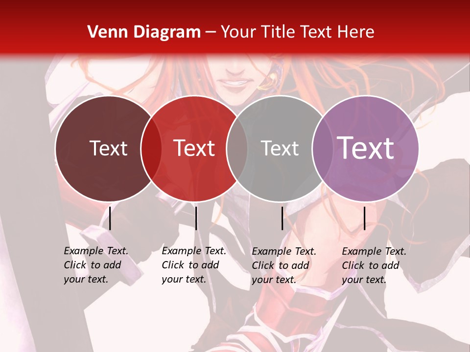 A Woman With Red Hair Is Holding An Umbrella PowerPoint Template