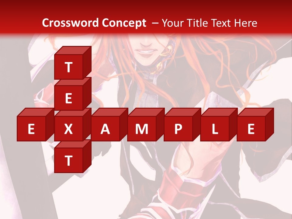 A Woman With Red Hair Is Holding An Umbrella PowerPoint Template