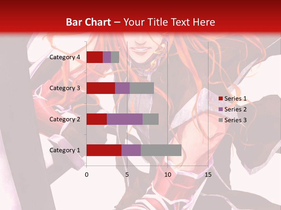 A Woman With Red Hair Is Holding An Umbrella PowerPoint Template