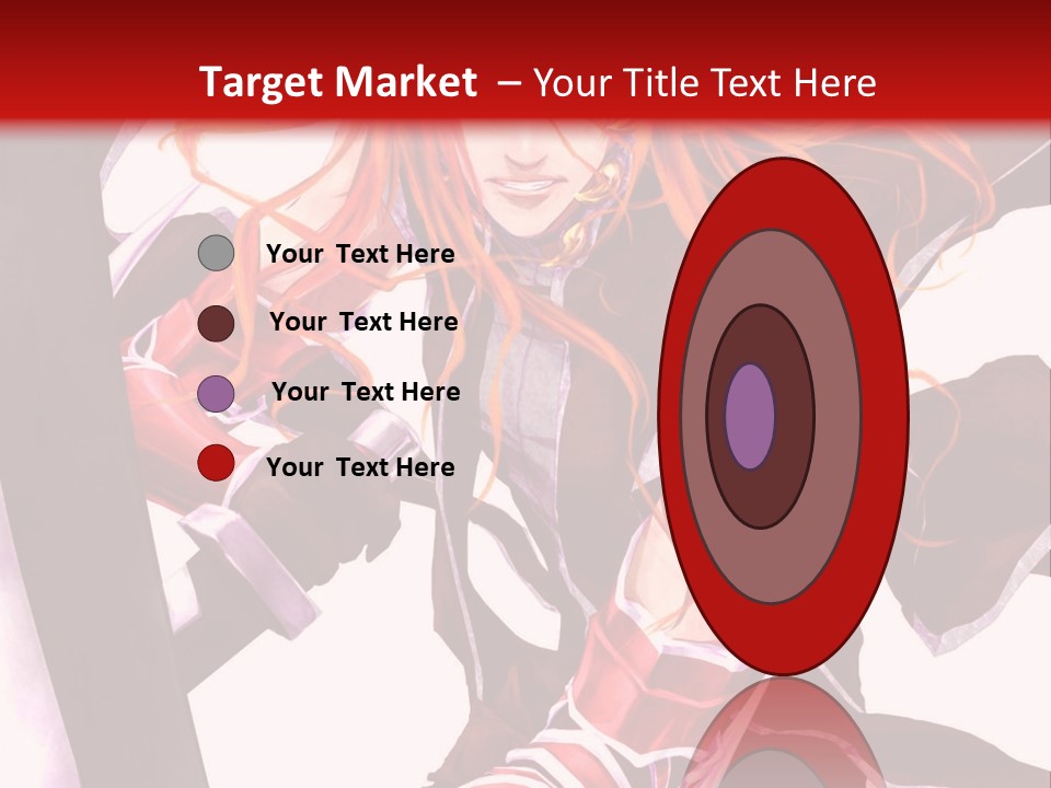 A Woman With Red Hair Is Holding An Umbrella PowerPoint Template