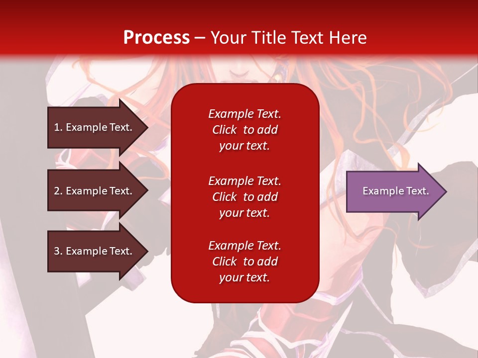 A Woman With Red Hair Is Holding An Umbrella PowerPoint Template