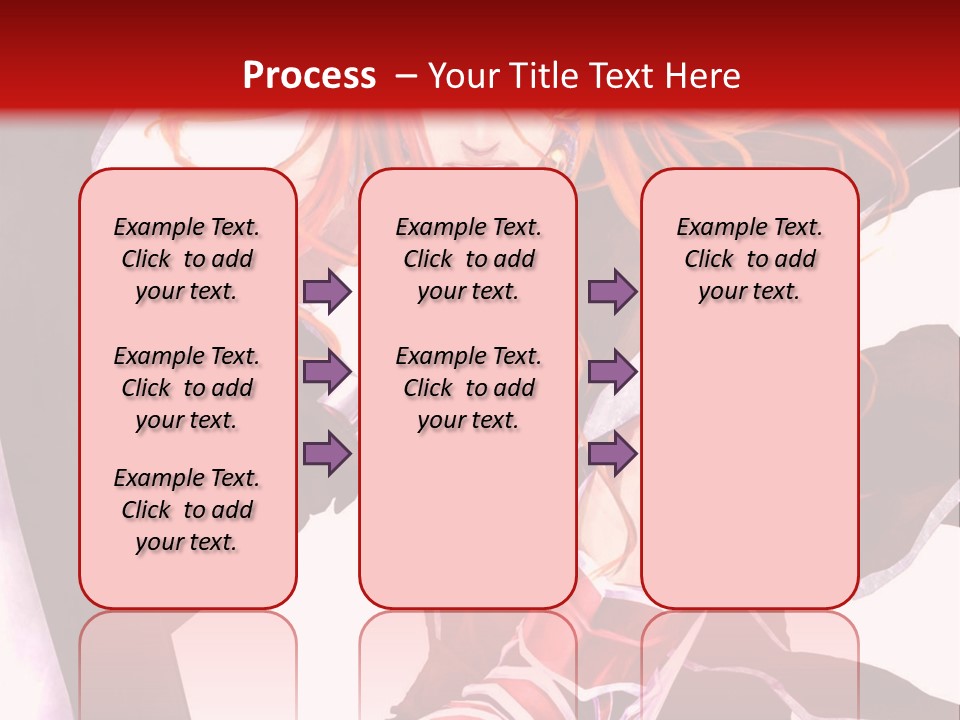 A Woman With Red Hair Is Holding An Umbrella PowerPoint Template