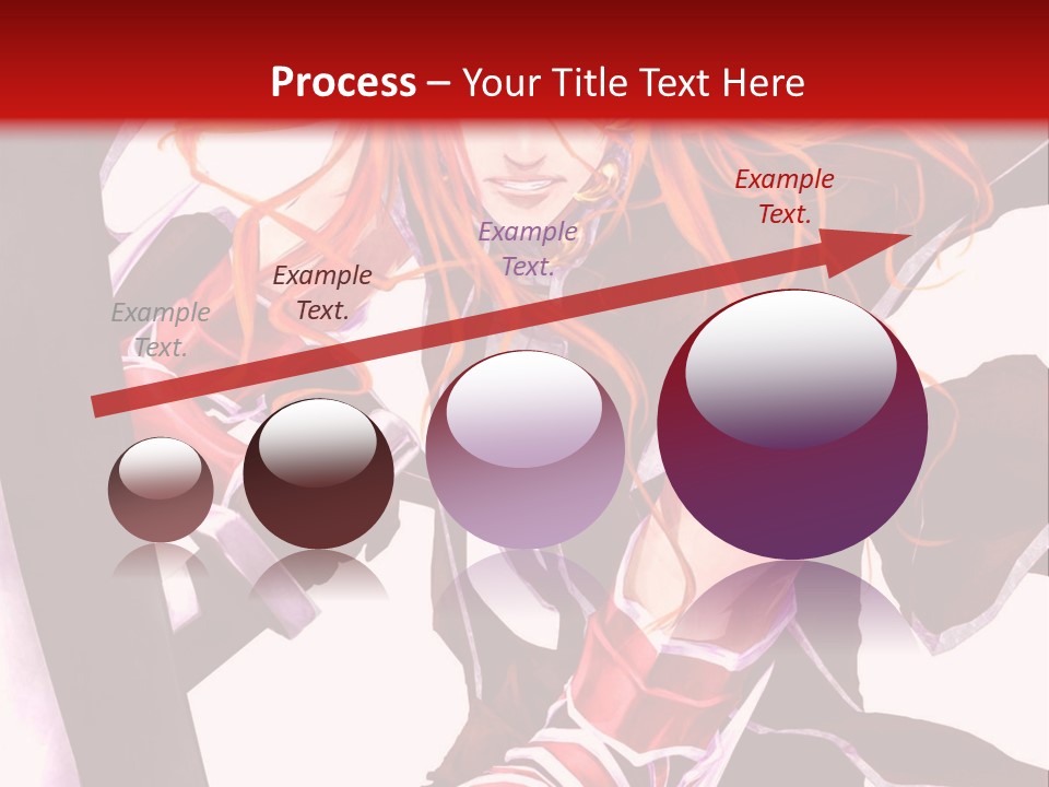 A Woman With Red Hair Is Holding An Umbrella PowerPoint Template