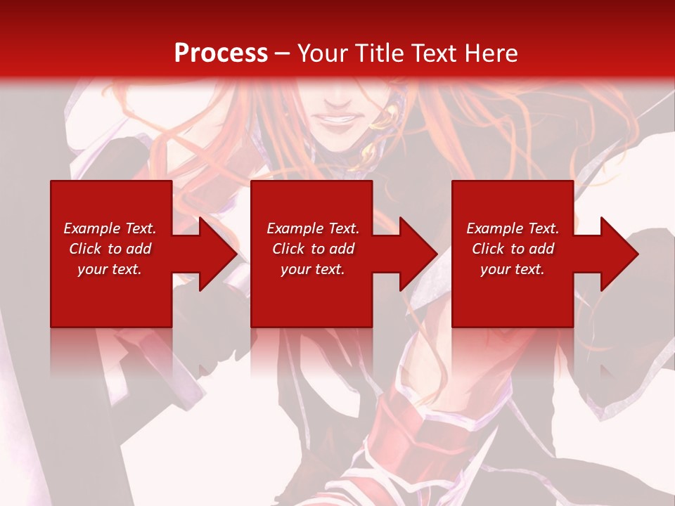 A Woman With Red Hair Is Holding An Umbrella PowerPoint Template
