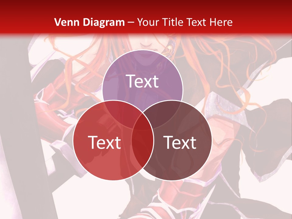 A Woman With Red Hair Is Holding An Umbrella PowerPoint Template