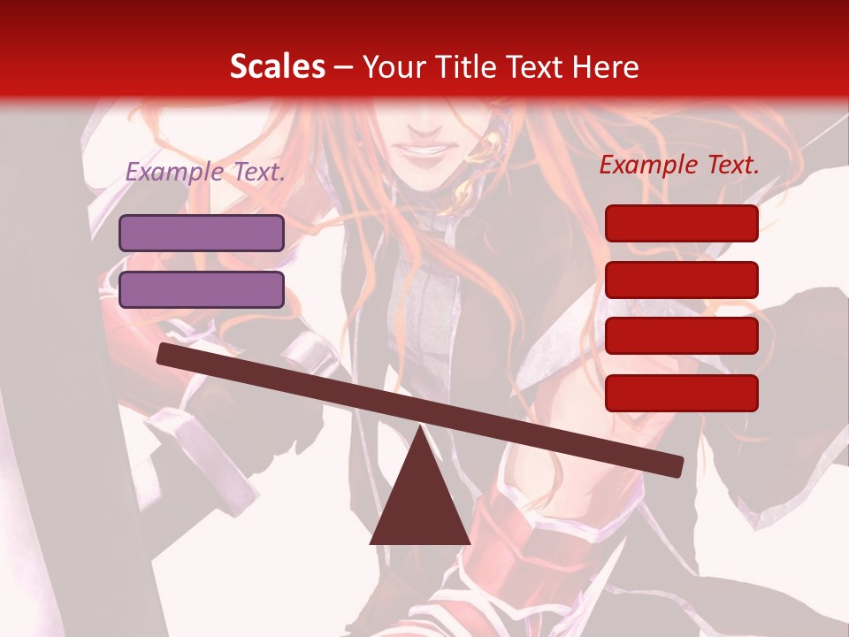A Woman With Red Hair Is Holding An Umbrella PowerPoint Template