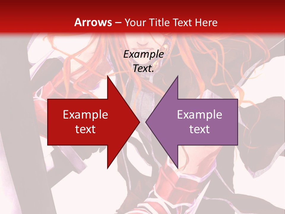 A Woman With Red Hair Is Holding An Umbrella PowerPoint Template