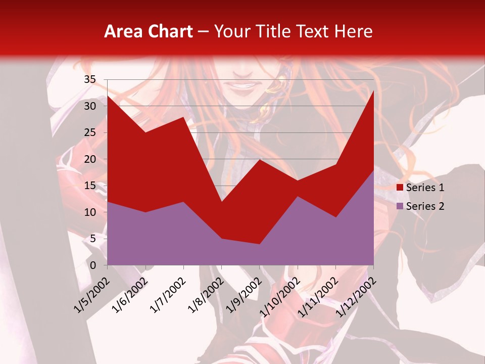 A Woman With Red Hair Is Holding An Umbrella PowerPoint Template