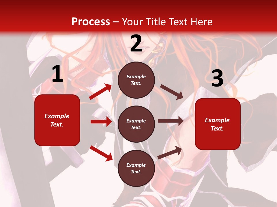 A Woman With Red Hair Is Holding An Umbrella PowerPoint Template