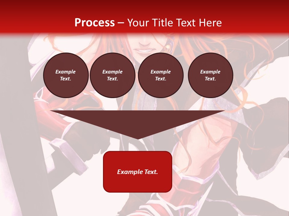 A Woman With Red Hair Is Holding An Umbrella PowerPoint Template