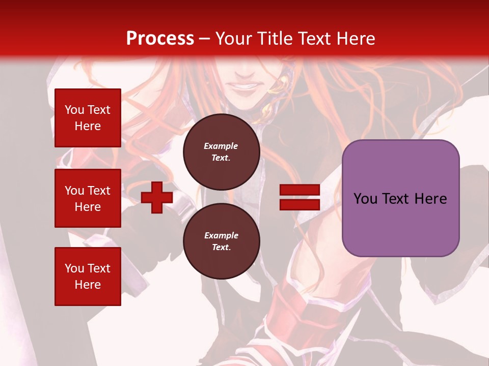 A Woman With Red Hair Is Holding An Umbrella PowerPoint Template