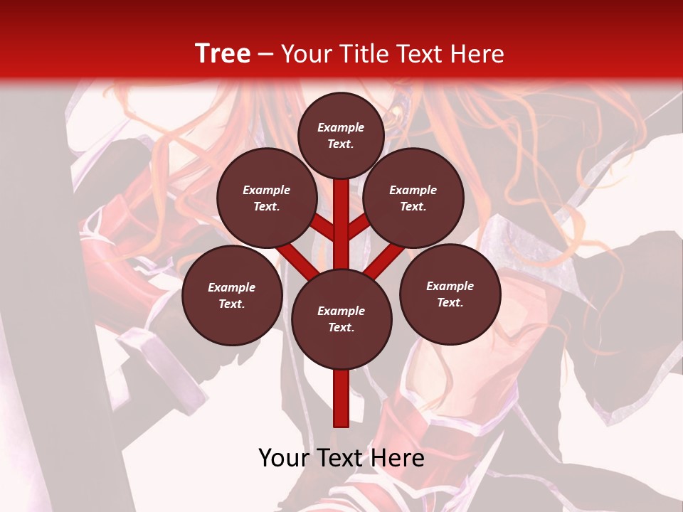 A Woman With Red Hair Is Holding An Umbrella PowerPoint Template