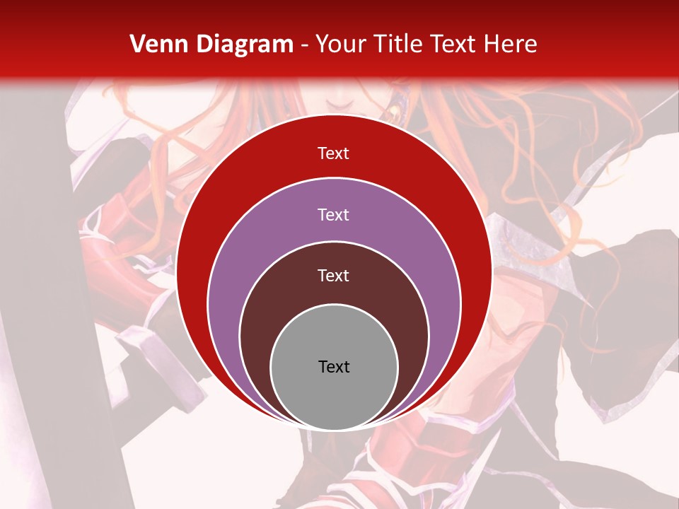 A Woman With Red Hair Is Holding An Umbrella PowerPoint Template