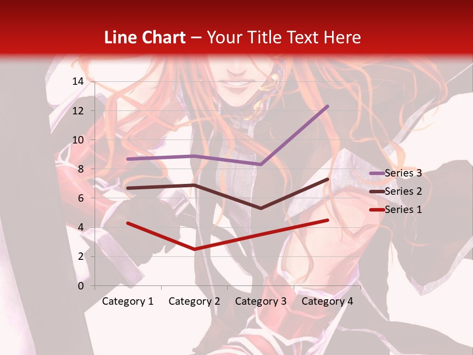 A Woman With Red Hair Is Holding An Umbrella PowerPoint Template