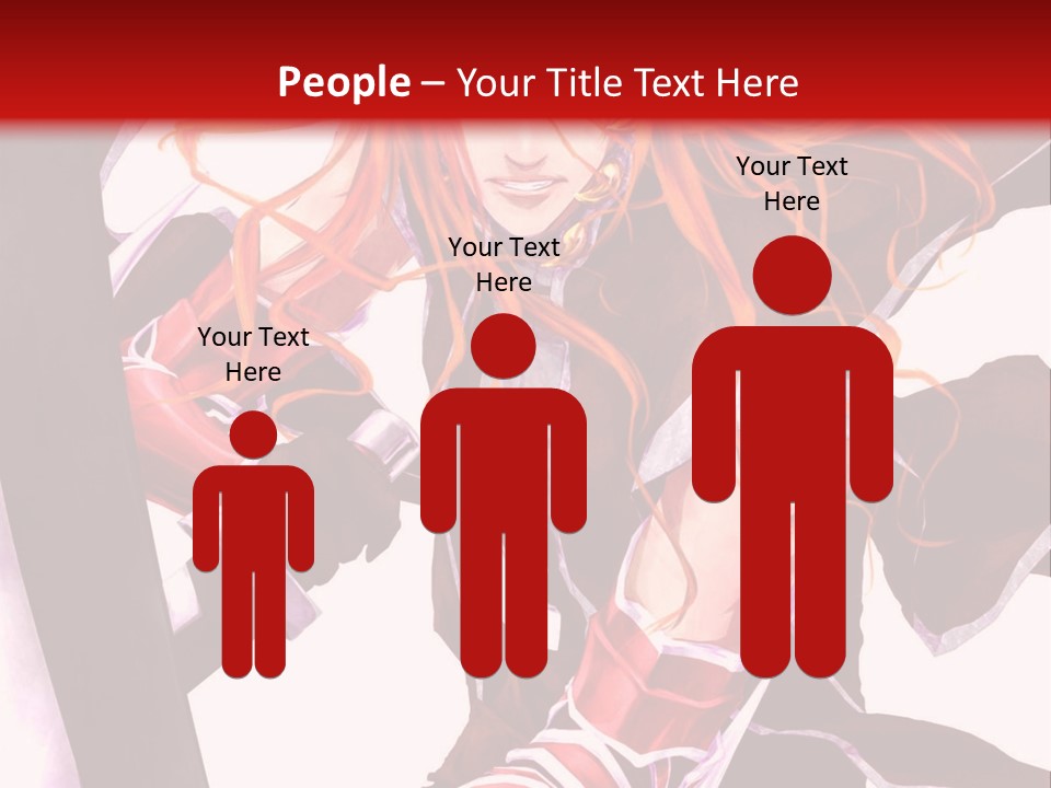 A Woman With Red Hair Is Holding An Umbrella PowerPoint Template