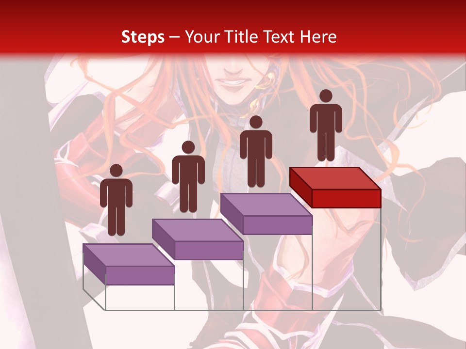 A Woman With Red Hair Is Holding An Umbrella PowerPoint Template