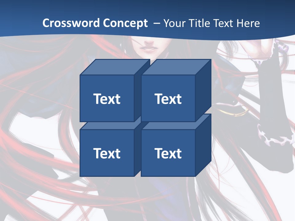 A Woman With Red Hair Is Holding A Sword PowerPoint Template