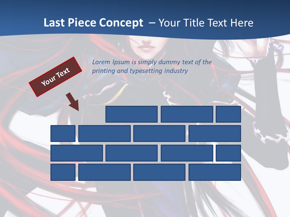 A Woman With Red Hair Is Holding A Sword PowerPoint Template