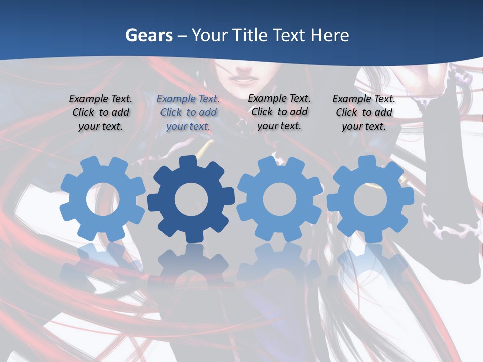 A Woman With Red Hair Is Holding A Sword PowerPoint Template