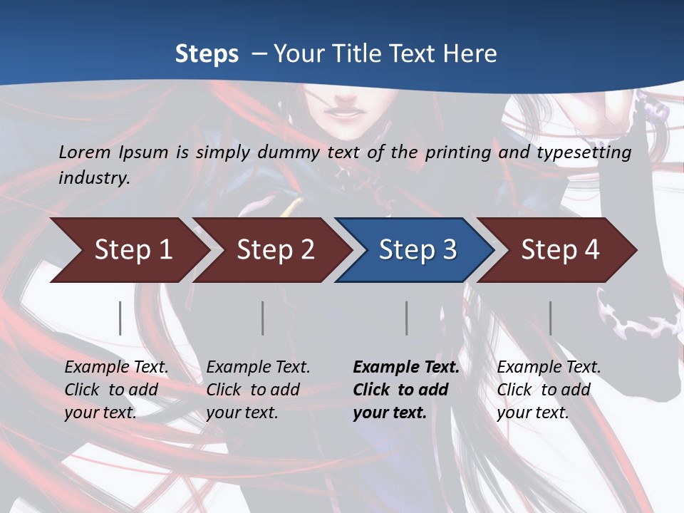 A Woman With Red Hair Is Holding A Sword PowerPoint Template
