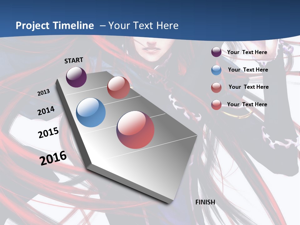 A Woman With Red Hair Is Holding A Sword PowerPoint Template
