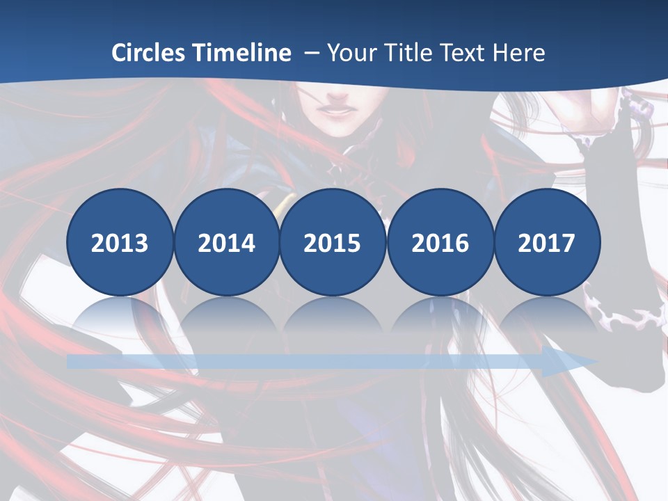 A Woman With Red Hair Is Holding A Sword PowerPoint Template