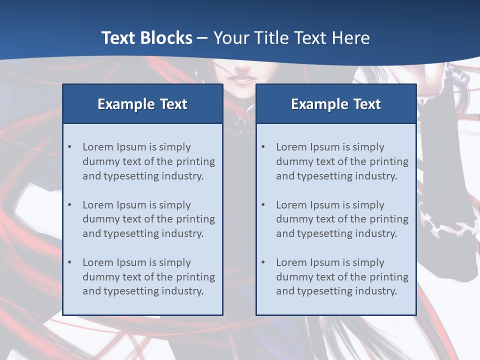 A Woman With Red Hair Is Holding A Sword PowerPoint Template