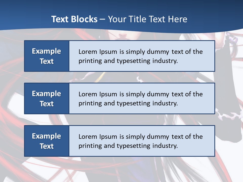 A Woman With Red Hair Is Holding A Sword PowerPoint Template