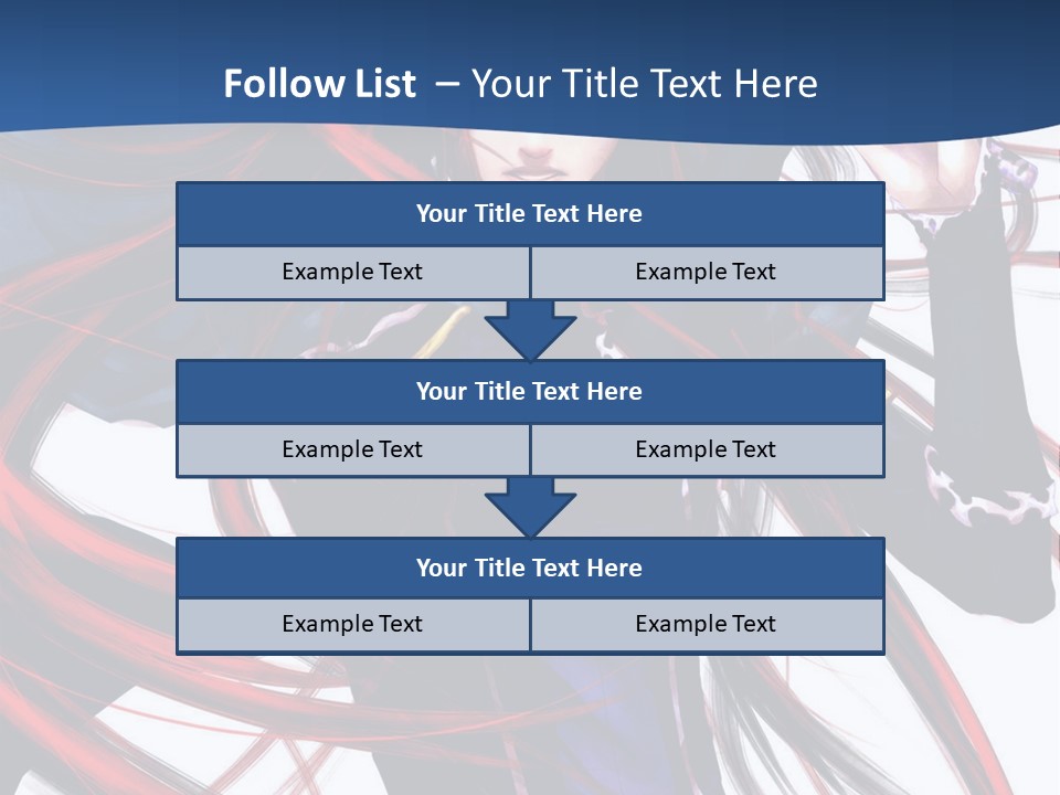 A Woman With Red Hair Is Holding A Sword PowerPoint Template