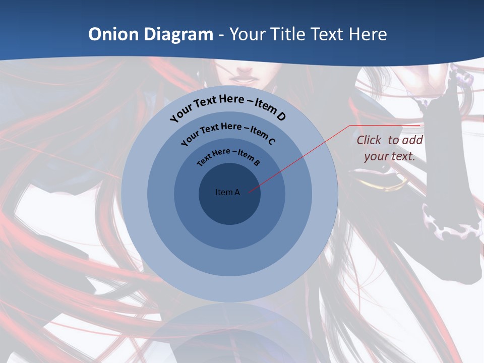 A Woman With Red Hair Is Holding A Sword PowerPoint Template