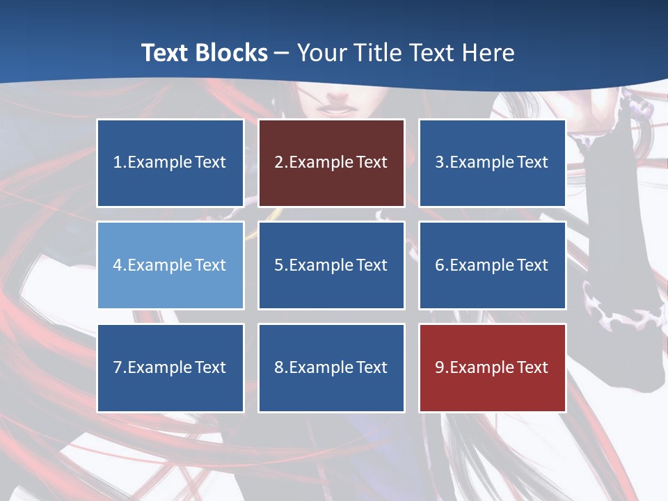 A Woman With Red Hair Is Holding A Sword PowerPoint Template