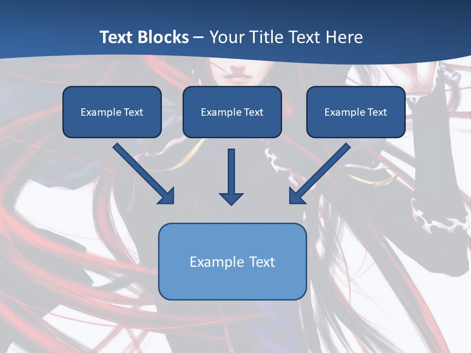 A Woman With Red Hair Is Holding A Sword PowerPoint Template