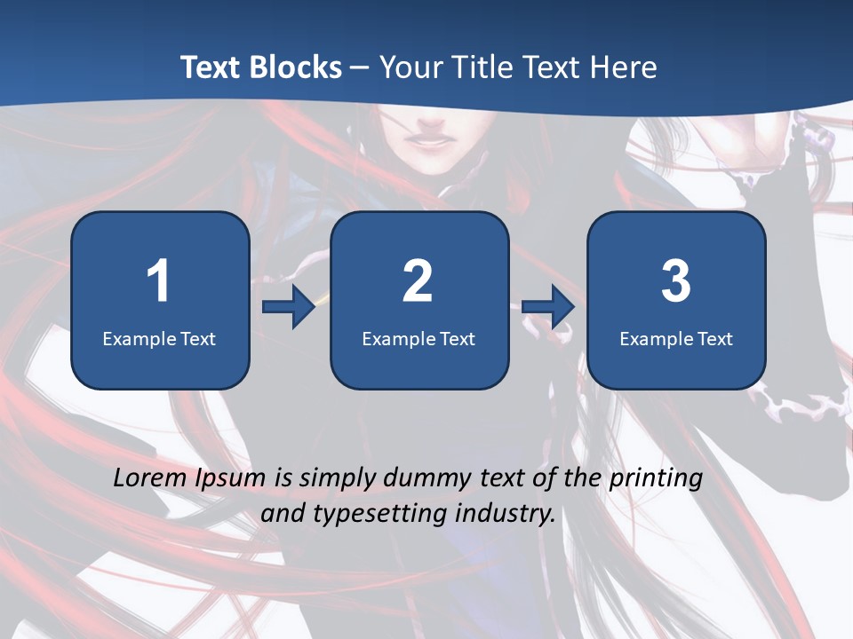 A Woman With Red Hair Is Holding A Sword PowerPoint Template